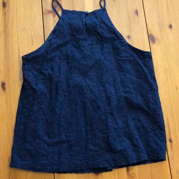 Navy blue lace top - Picture 2 of 3